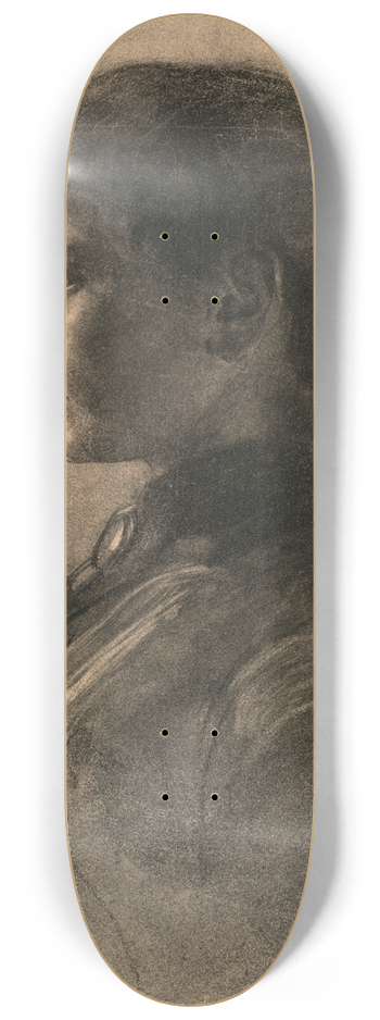 William Sommer - Portrait of a Woman in Profile, Turned to the Left 8.25 inch art skate deck