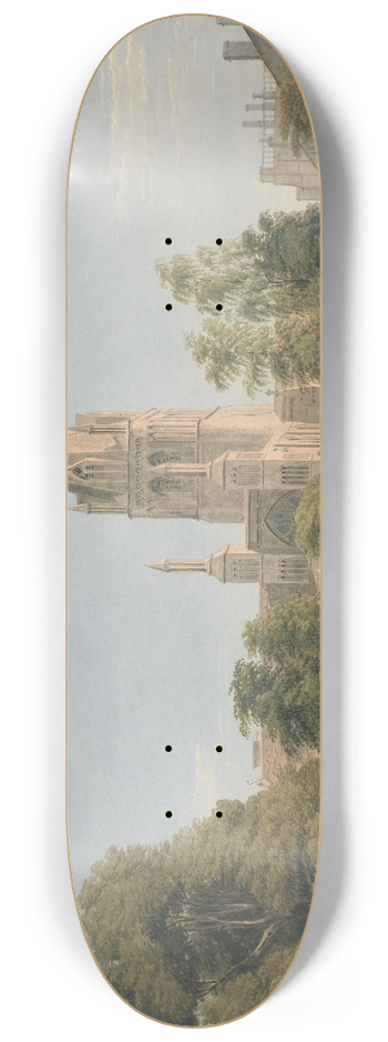 William Turner of Oxford - View from the Deans Garden, Christ Church, Oxford 8.25 inch art skate deck
