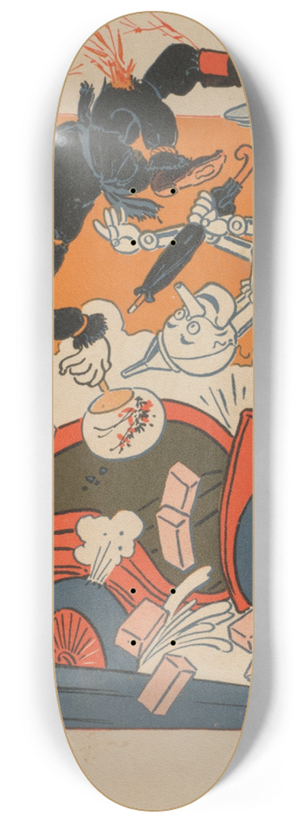 William Wallace Denslow - Denslows Scarecrow and the tin-man Pl.3 8.25 inch art skate deck