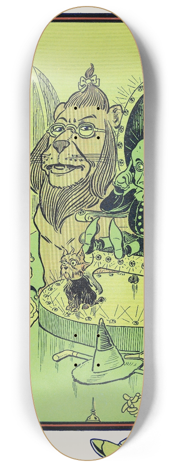 William Wallace Denslow - The Scarecrow sat on the big throne 8.25 inch art skate deck