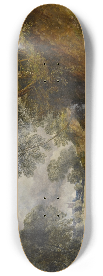 William West - Gypsies camping by a path 8.25 inch art skate deck