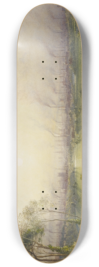 William Wyld - Manchester from Kersal Moor, with rustic figures and goats 8.25 inch art skate deck
