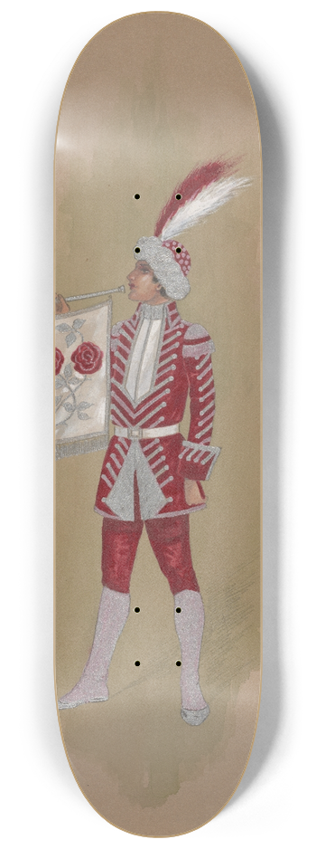 Will R. Barnes - 2 Trumpeters (The Blended Rose) 8.25 inch art skate deck