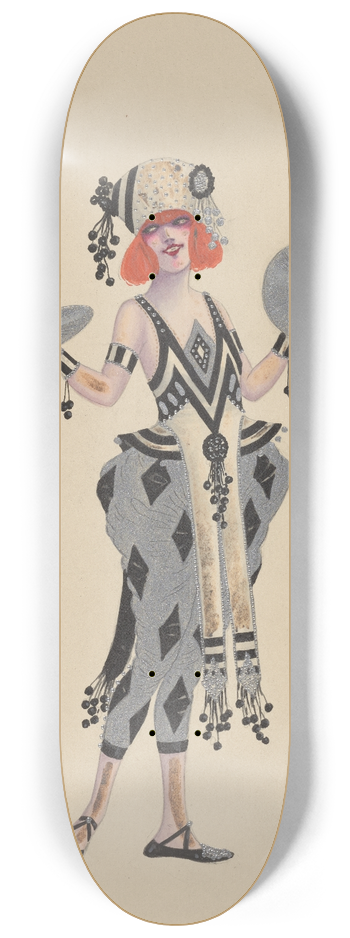 Will R. Barnes - Cymbal Dancers-Girls 8.25 inch art skate deck