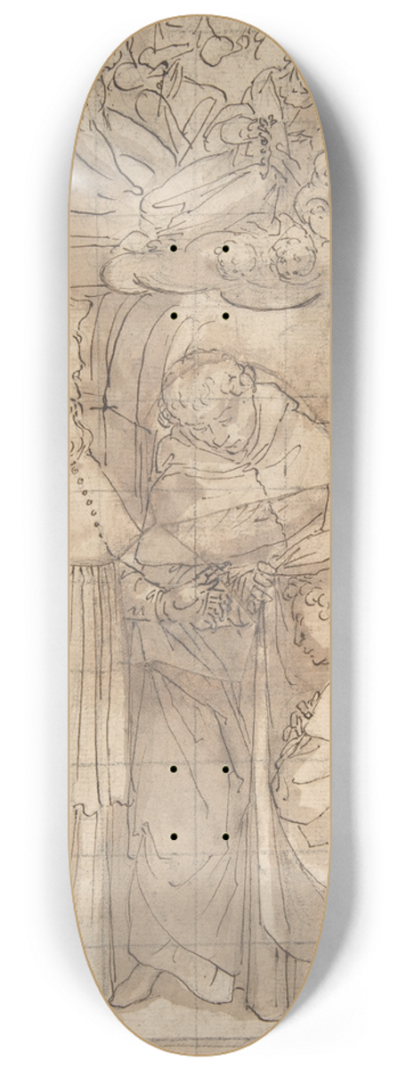 Aurelio Lomi - Saint Hyacinth Receiving the Dominican Habit 8.25 inch art skate deck
