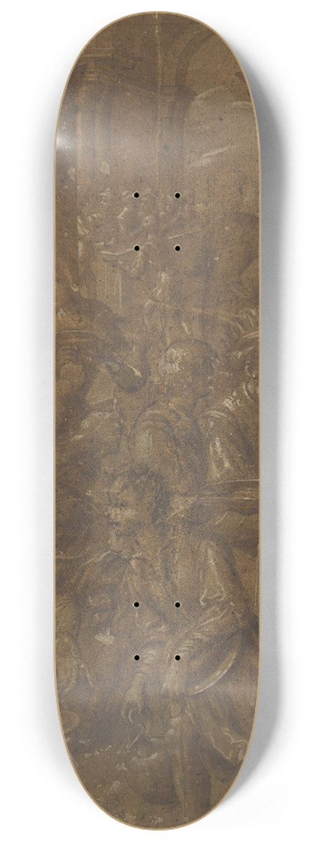 Aurelio Lomi - The Banquet of Ahasuerus and Esther 8.25 inch art skate deck