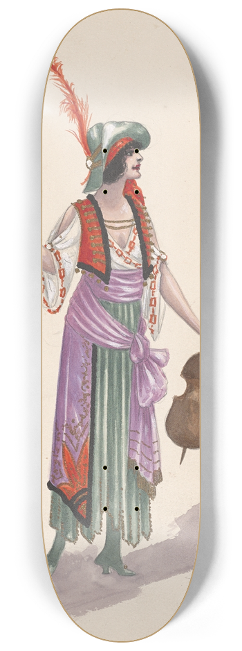 Will R. Barnes - Violin Girl; Act II, 62 8.25 inch art skate deck