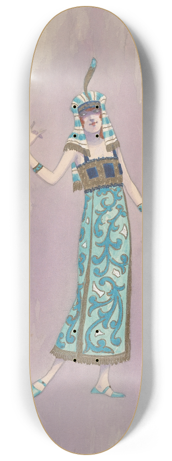 Will R. Barnes - Womans costume (blue, dress), 3 8.25 inch art skate deck