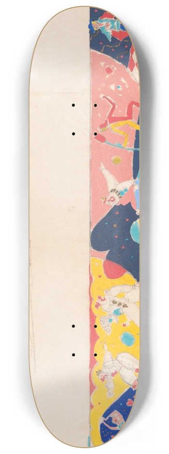 Winold Reiss - [Design for mural in unidentified bar or restaurant.] [Study for mural] 8.25 inch art skate deck