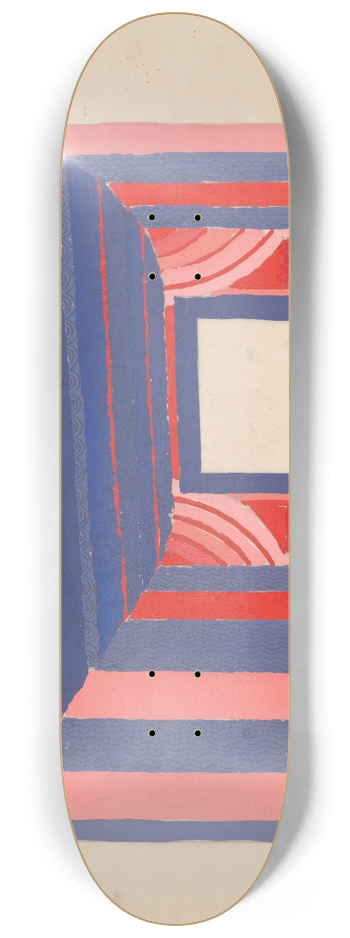 Winold Reiss - Design proposals for Puck Theater, New York, NY.] [Interior perspective study 8.25 inch art skate deck