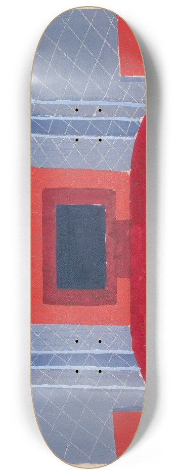 Winold Reiss - Design proposals for Puck Theater, New York, NY.] [Interior perspective study. 8.25 inch art skate deck