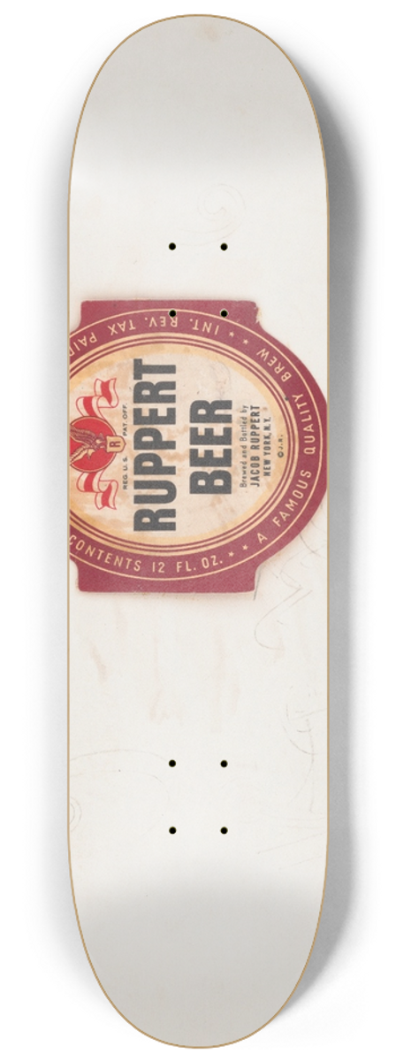 Winold Reiss - Ruppert Beer Label 8.25 inch art skate deck