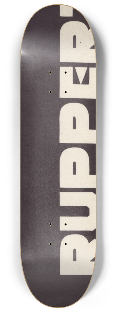 Winold Reiss - Stylized logo for Ruppert Beer 8.25 inch art skate deck