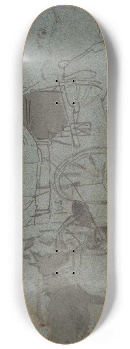 Winslow Homer - Army Wagon and Mule 8.25 inch art skate deck