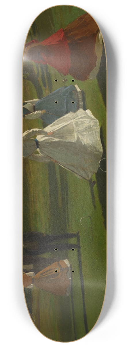 Winslow Homer - Croquet Players 8.25 inch art skate deck