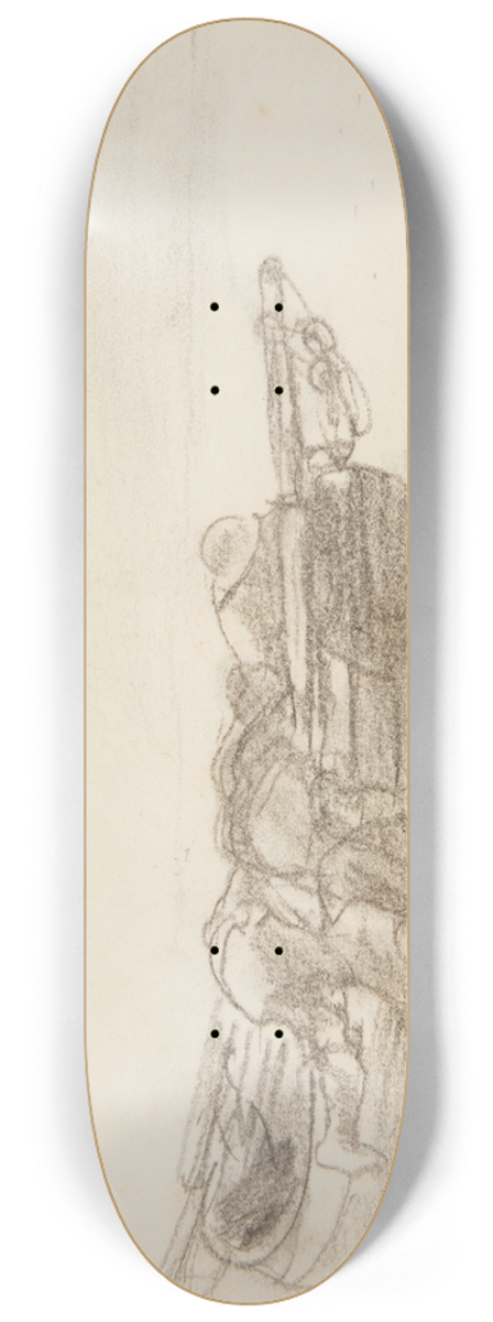 Winslow Homer - Fishermen Climbing over Gunwales, Cullercoats, England 8.25 inch art skate deck