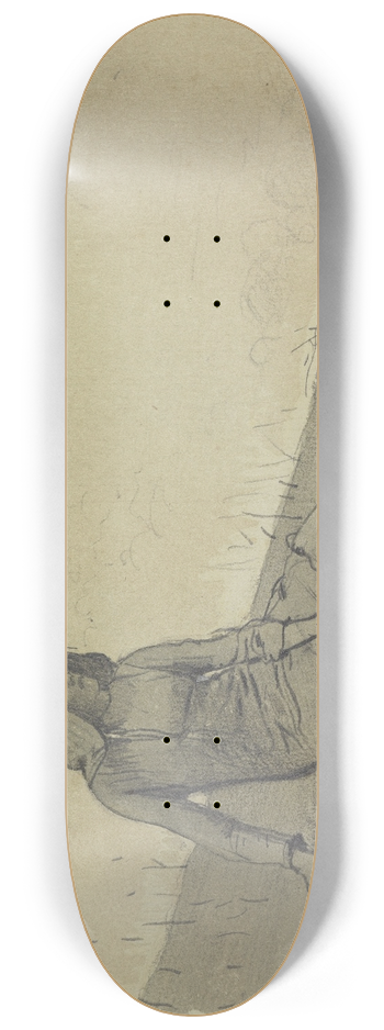 Winslow Homer - Girl Seated on a Hillside 8.25 inch art skate deck