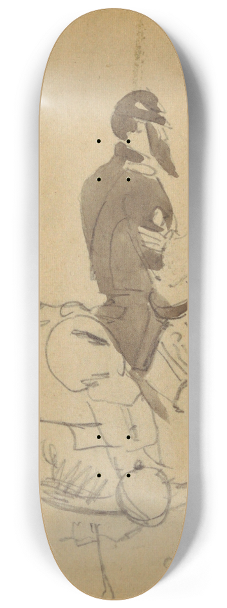 Winslow Homer - Mounted Cavalryman 8.25 inch art skate deck