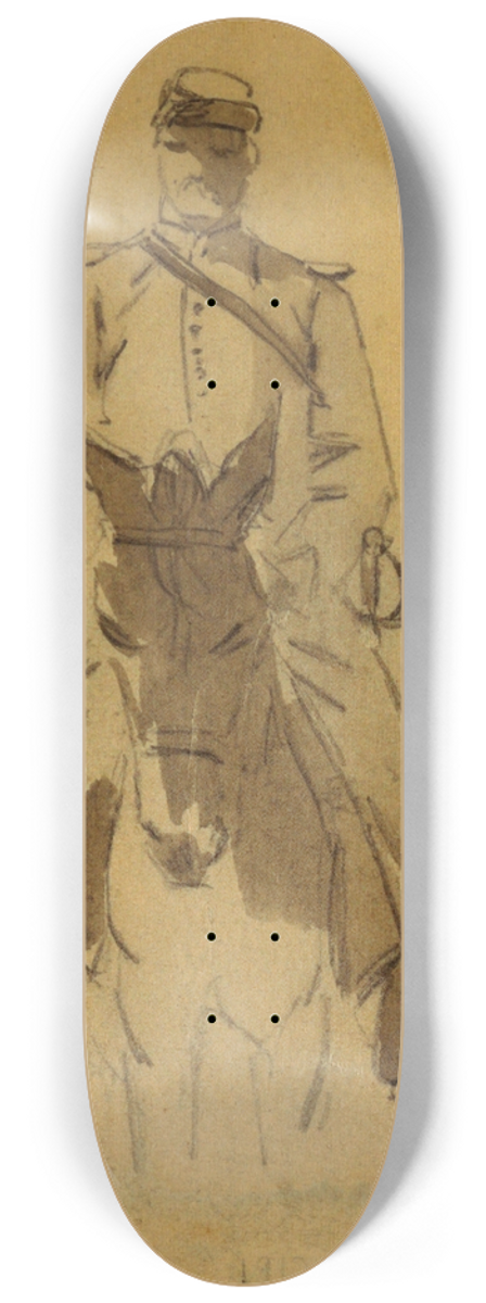 Winslow Homer - Officer and Head of a Horse 8.25 inch art skate deck