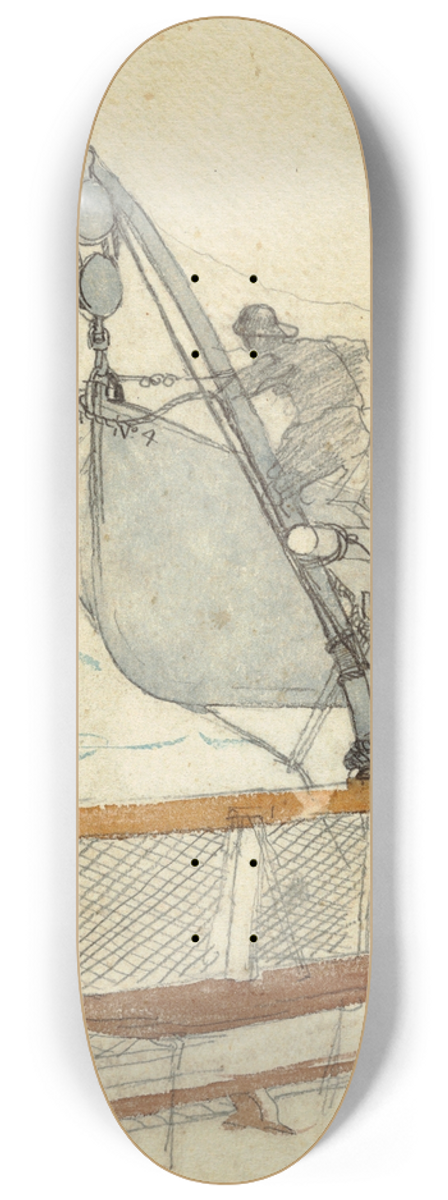 Winslow Homer - Study for The Signal of Distress 8.25 inch art skate deck
