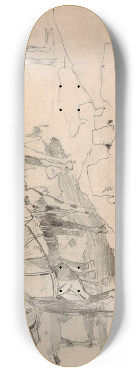 Winslow Homer - Summit of Mt. Washington 8.25 inch art skate deck