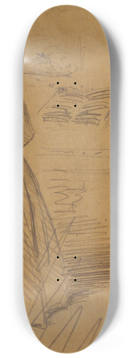 Winslow Homer - Woman Standing Before a Piano 8.25 inch art skate deck