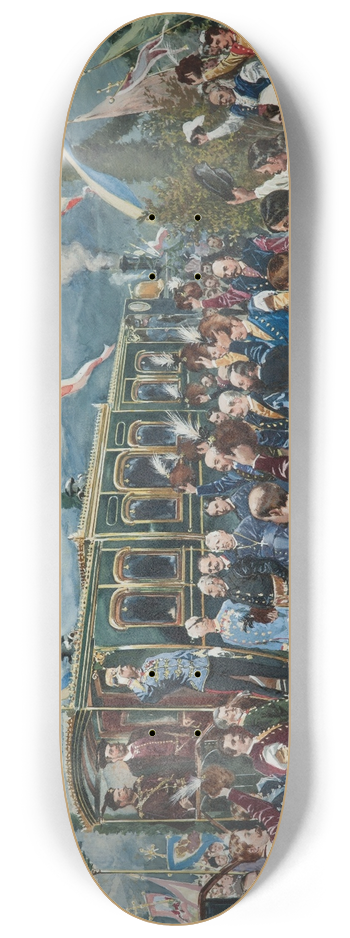 Wojciech Kossak - Farewell of the Emperor in upkw 8.25 inch art skate deck