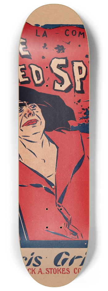 A.W.B. Lincoln - The red spell, by Francis Gribble 8.25 inch art skate deck