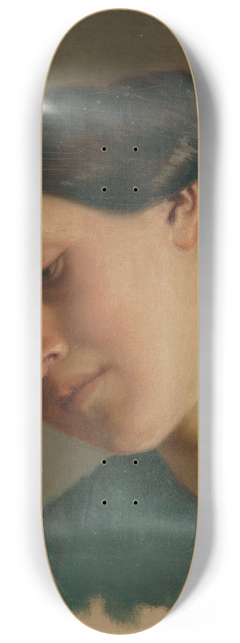 Woldemar Hottenroth - Kopfstudie einer Frau 8.25 inch art skate deck