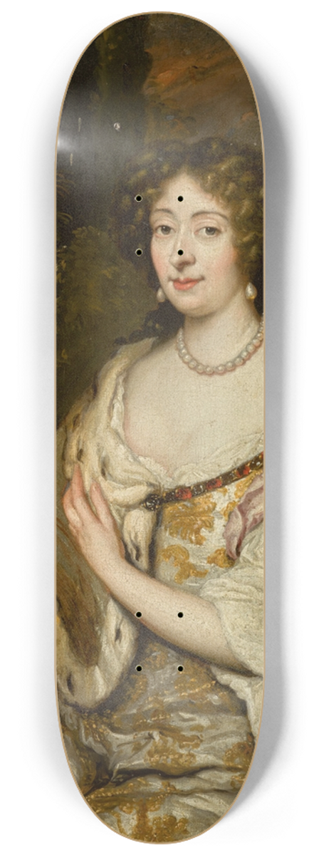 Workshop of Caspar Netscher - Portrait of Maria Mancini (16391715) 8.25 inch art skate deck
