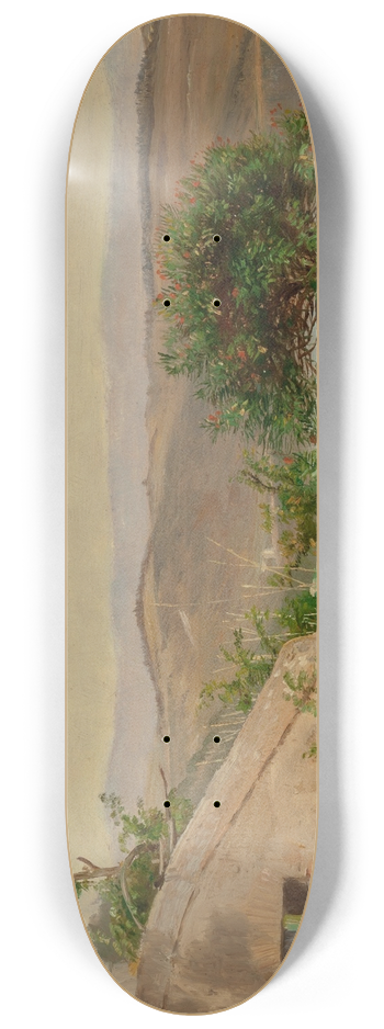 Worthington Whittredge - Lake Albano from Castle Gandolfi, Italy 8.25 inch art skate deck