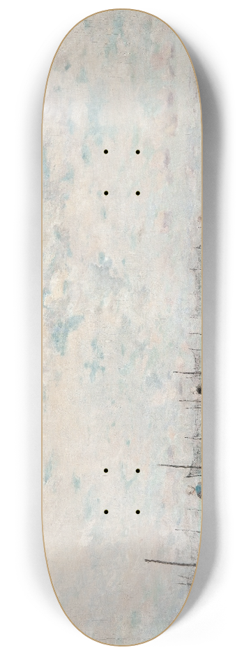 Axel Lindman - The Beach at Villerville, Normandy 8.25 inch art skate deck