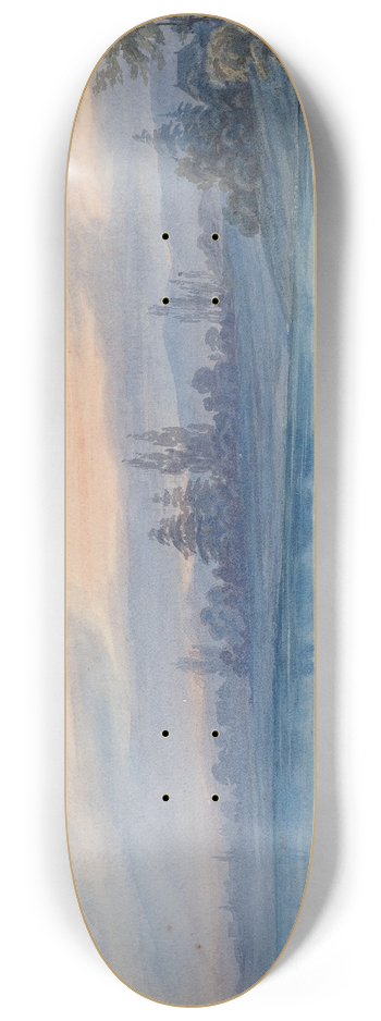 W. van Detta - Landscape near Strasbourg Looking toward St. Gall 8.25 inch art skate deck