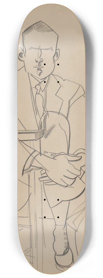 Wyndham Lewis - SeatedMan 8.25 inch art skate deck