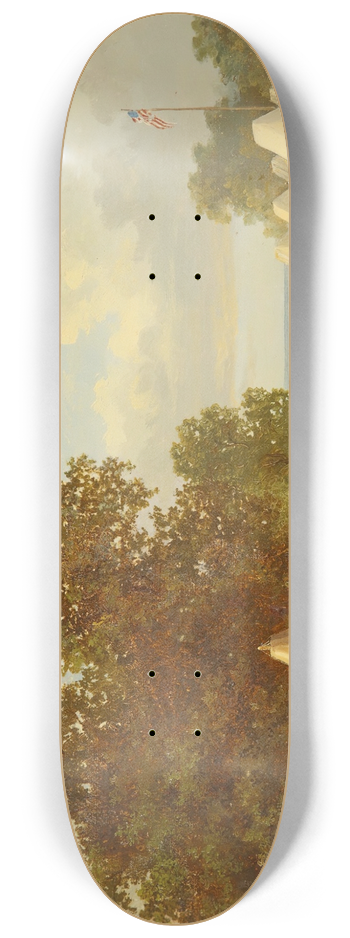 Xanthus Russell Smith - Study For encampment OfColonelRushs Cavalry Lancers 8.25 inch art skate deck