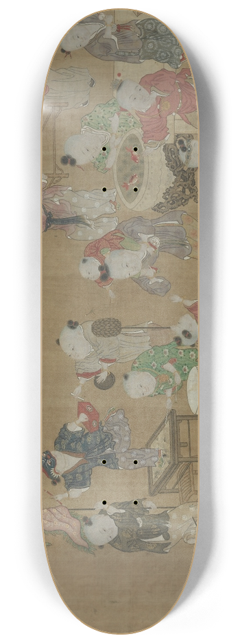 Xia Kui - Children at Play 8.25 inch art skate deck