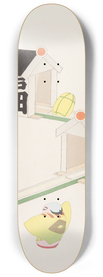 Yamashita Hakuba - Japanese Folk Toys (Kydo gangu sh ; haru) Pl.07 8.25 inch art skate deck