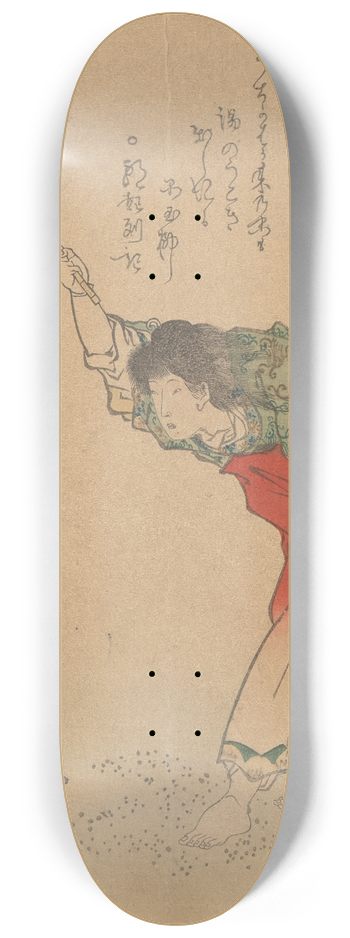 Yanagawa Shigenobu - Woman Transforming a Rock into a Goat 8.25 inch art skate deck