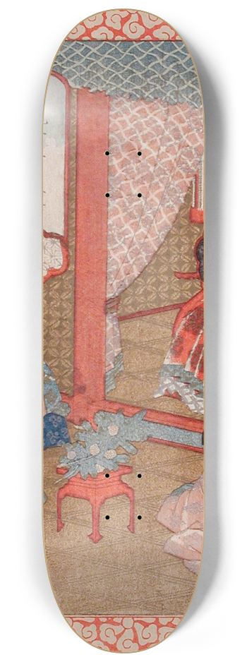 Yashima Gakutei - Longevity; The Immortal Wo Quans Present of Pine Branches to the Emperor Yao 8.25 inch art skate deck