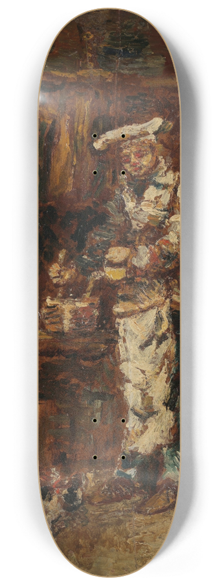 Adolphe Monticelli - Detail study for La Rottisserie des deux Paons 8.25 inch art skate deck