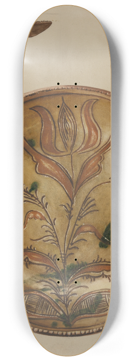 Yolande Delasser - Pennsylvania German Plate 8.25 inch art skate deck