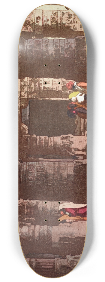 Yoshida Hiroshi - Third cave temple in Ellora 8.25 inch art skate deck