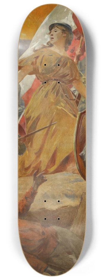 Zdzisaw Jasiski - Allegory of the victory in 1920 8.25 inch art skate deck