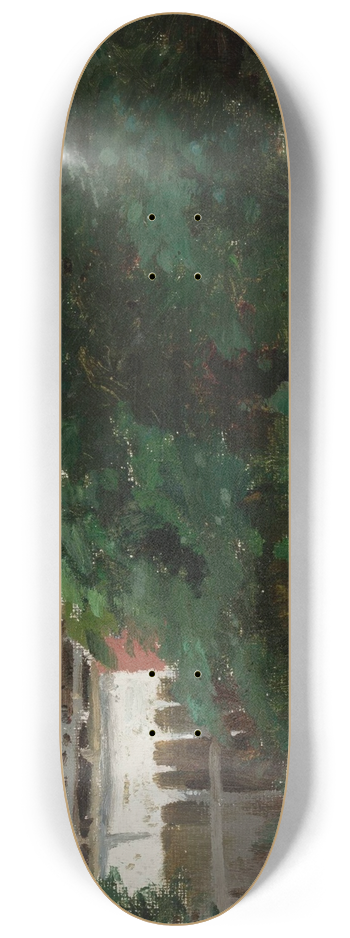 Zdzisaw Jasiski - Cottage in the garden in Przek 8.25 inch art skate deck