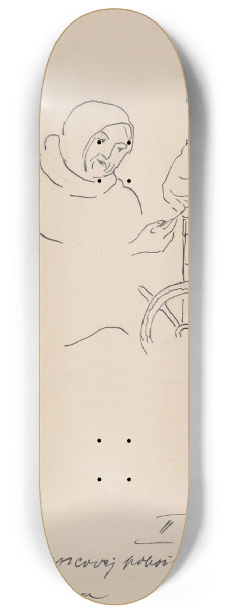 Zolo Palugyay - At a Rosary Mass 8.25 inch art skate deck