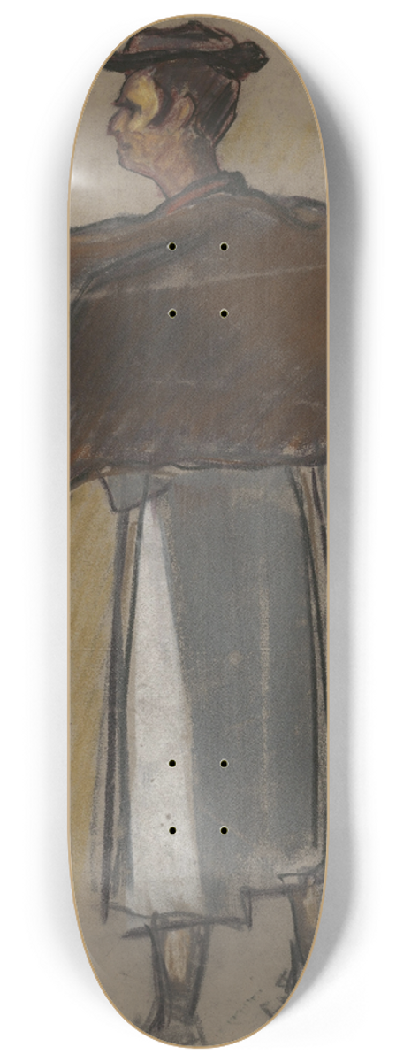 Zolo Palugyay - Study of a Man in a Folk Costume 8.25 inch art skate deck