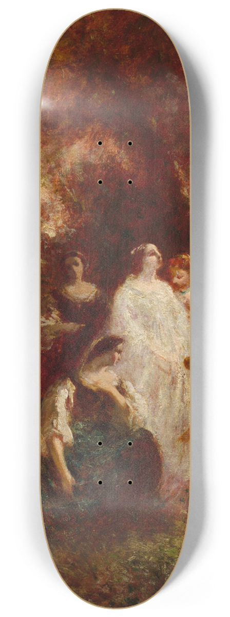 Adolphe Monticelli - Figures in the Woods 8.25 inch art skate deck