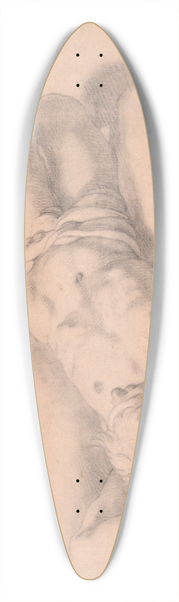 Abraham Bloemaert - Study of a Nude Man 39.3 inch art pintail longboard deck