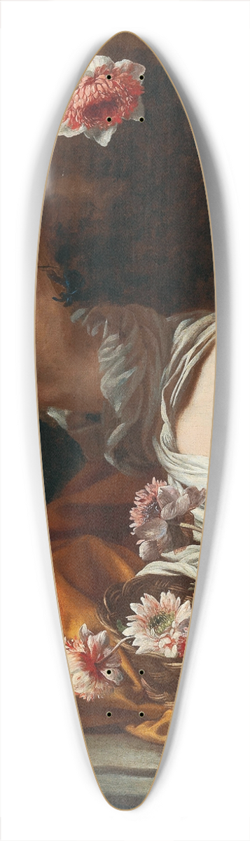 Abraham Brueghel - A Young Woman Taking A Flower From A Vase 39.3 inch art pintail longboard deck