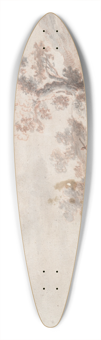 Abraham Genoels II - Landscape with Old Tree andFigures 39.3 inch art pintail longboard deck